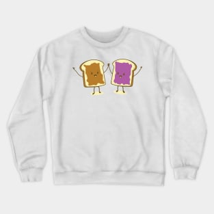 Kawaii cute Peanut Butter & Jelly are friends cartoon graphics Crewneck Sweatshirt